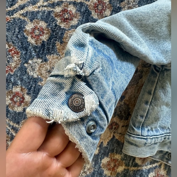 Vintage orange tab Little Levi’s Sherpa lined denim jacket 2T - Picture 12 of 14